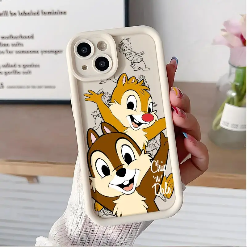 Case For Apple iPhone 11 15 Pro Max 14 Plus 13 12 Shockproof Protective Funda Silicone Phone Cover Disney Chip \'N\' Dale Cartoon