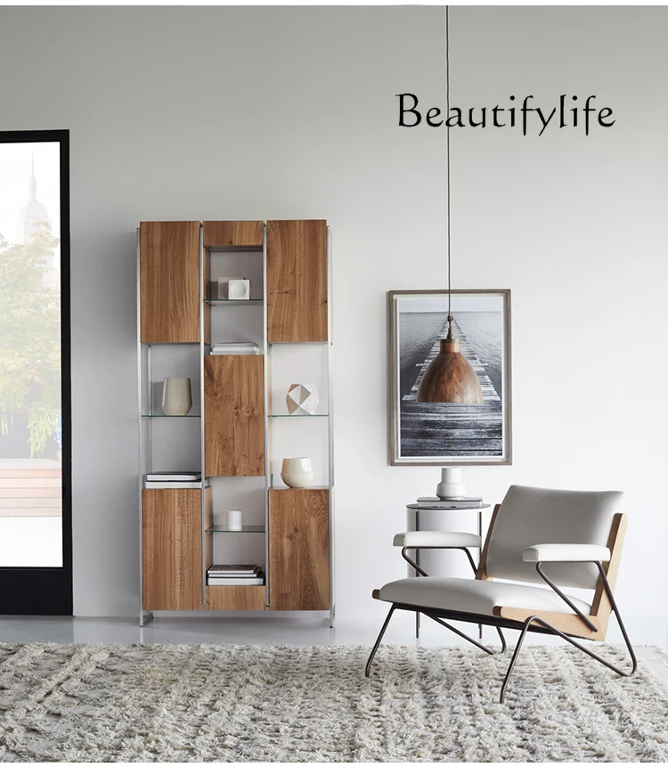 

Nordic single sofa chair solid wood fabric single chair small lazy chair balcony bedroom wrought iron leisure sofa