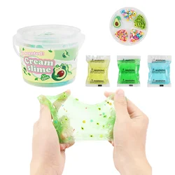 Fruit series bubble gum crystal mud DIY creative slime bubble gum tote bucket with high aesthetic value and stress relief toy