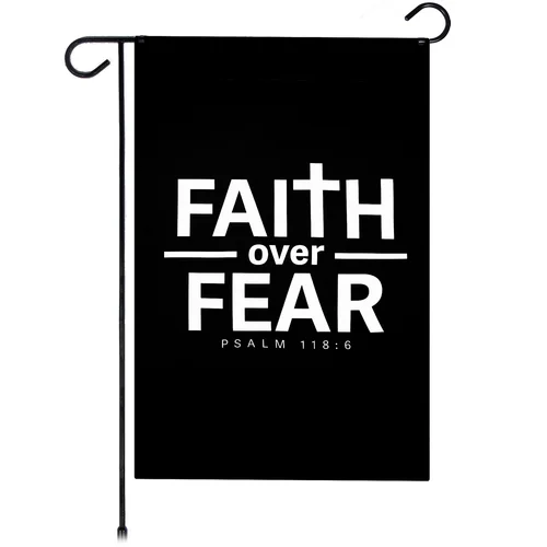 G128 Faith Over Fear Scripture Garden Flag 12x18 In Bible Verses Lawn Decoration VVL YYX EEZ