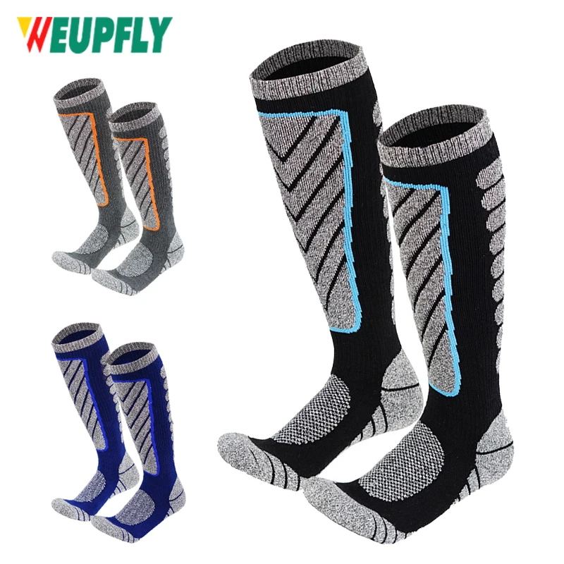 

1 Pair Ski Socks for Women Men Compression Knee High Winter Warm Socks for Skiing Snowboarding Outdoor Sports Gift