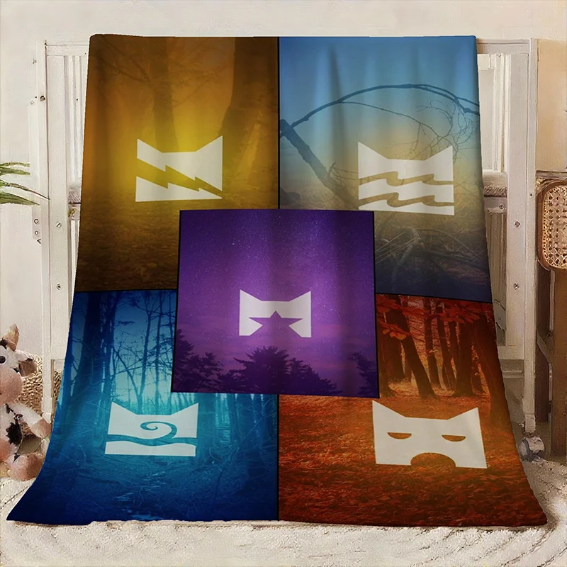 Customize Warriors Cats Flannel Blanket with Various Logo Pattern Prints, an Excellent Gift for Family Parties, Featuring Exquis