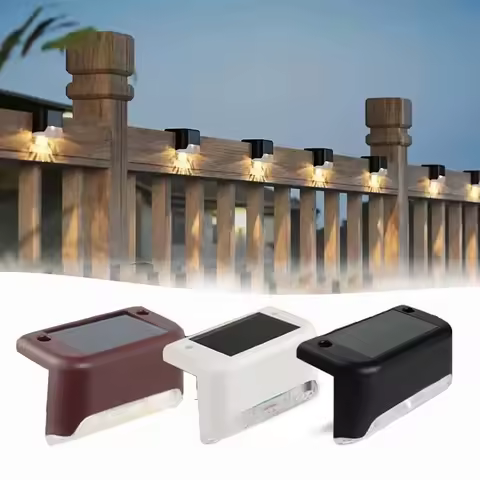 1-8Pack Solar Deck Lights Outdoor Waterproof Solar LED Lights Garden Decor Sunlight for Stairs Railing Yard Pathway Lighting
