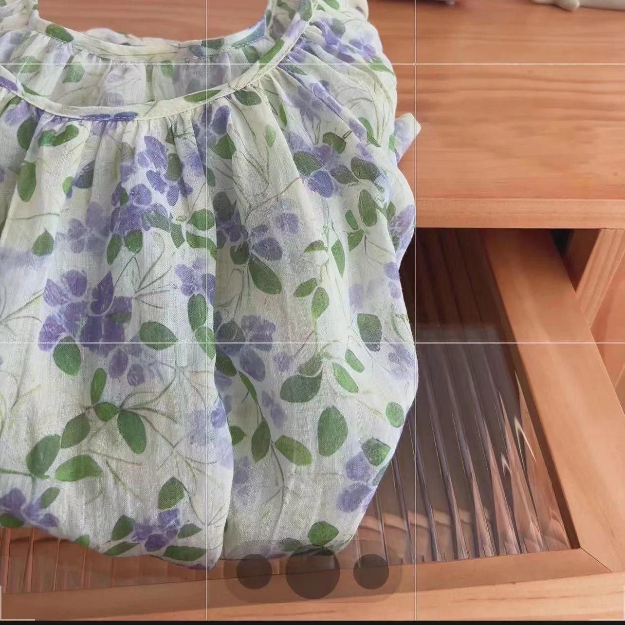 Sweet Youthful Loose Pleated Floral Doll irt Women's New Summer Bubble ort Sve Blouse Thin Batwing Sve Square Collar