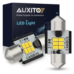 AUXITO 2Pcs Canbus Error Free C5W LED 31mm 36mm Festoon C10W 41mm Bulb Number License Plate Lights Car Interior Trunk Lamp 12V