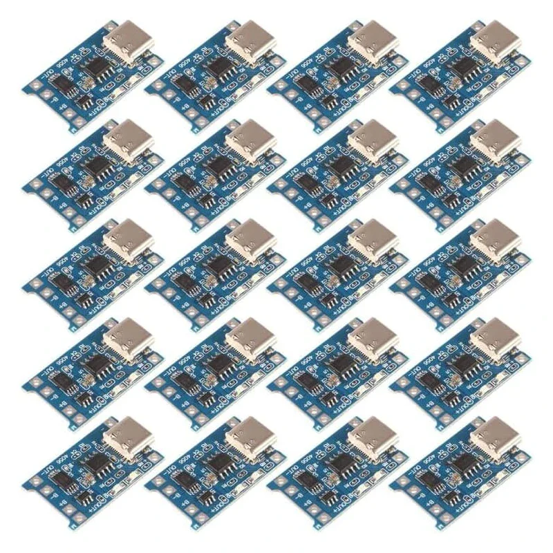 

5PCS 1A 18650 Lithium Battery Protection Board Type-c/Micro/Mini USB Charging Module TP4056 With Protection One Plate Module