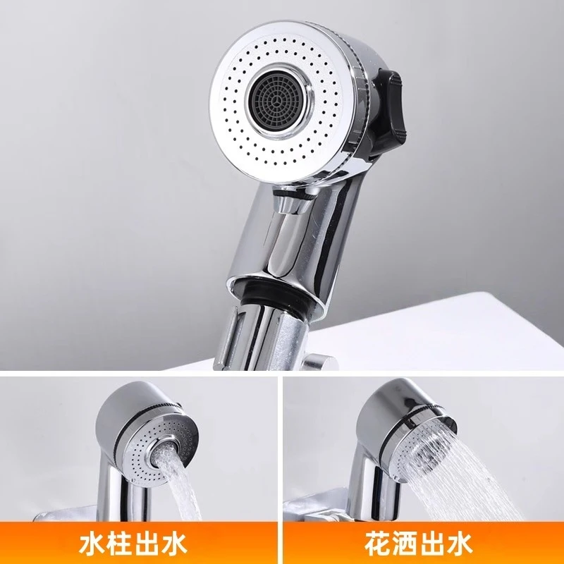 Bathroom Sink Faucet Pull-Out Shower Head Sprayer Extension Hose Kit