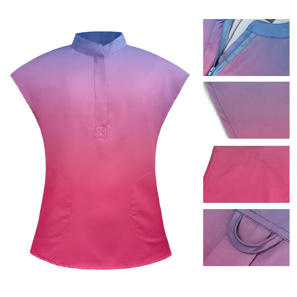 Ropa de trabajo para mujer, camiseta médica, uniforme para enfermera y enfermería, blusa saludable para el cuidado de mascotas, Top exfoliante Multicolor, ropa para Spa y Cic, novedad de 2025