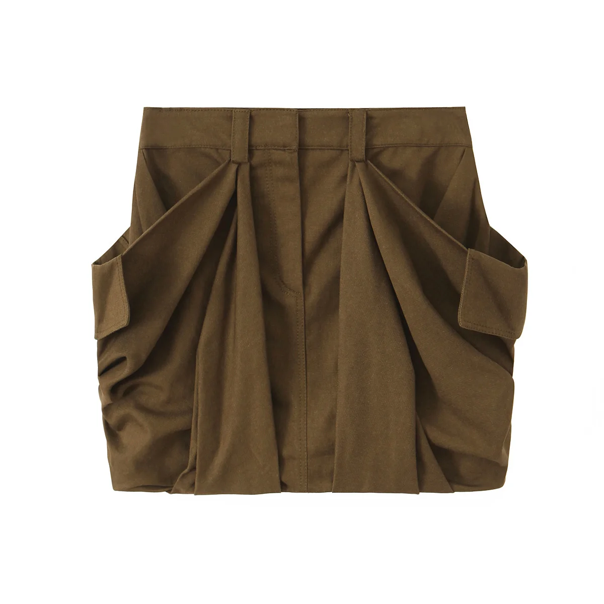 Nlzgmsj 2026 Spring High Street Trend Chic Women Mini Skirt Slim Pocket Decoration Mini Skirt New Fashion Leisure Skirt