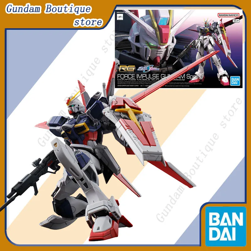 

Bandai Genuine FORCE IMPULSE GUNDAM SpecⅡ RG Anime Action Figure Robot Collectible Assembly Model Toys Ornaments Gift Children