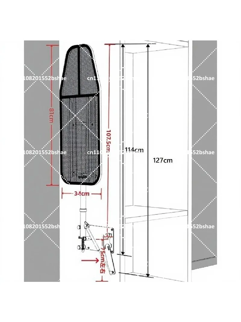 Wardrobe Damping Ironing Board Hidden Push-pull Folding Iron Rack Cloakroom Built-in Telescopic Rotating Ironing Board