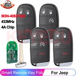 KEYECU M3N-40821302 68250335AB For JEEP Compass Renegade 2017 2018 2019 2020 2021 2022 Smart Key Fob Remote 4A Chip 433MHz ASK