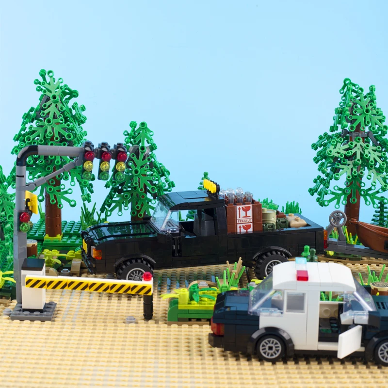 SWAT Polizei Station Lkw Modell Bausteine Stadt Dieb Polizei Zahlen Bricks Educational Erleuchten Spielzeug Für Kinder