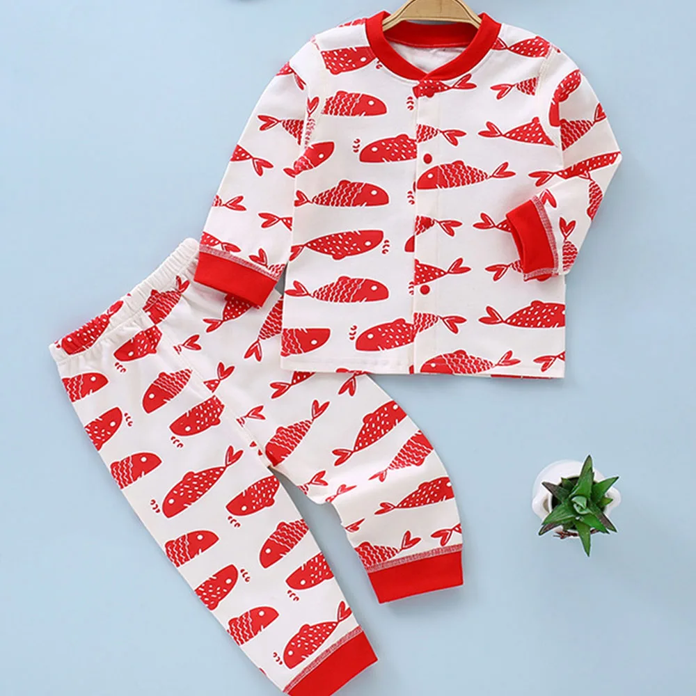 Baby Boy Outfit Set Cotton Spring Autumn Long Sleeve Tops + Pants Two Pieces Infant Newborn Girl Clothes image 4