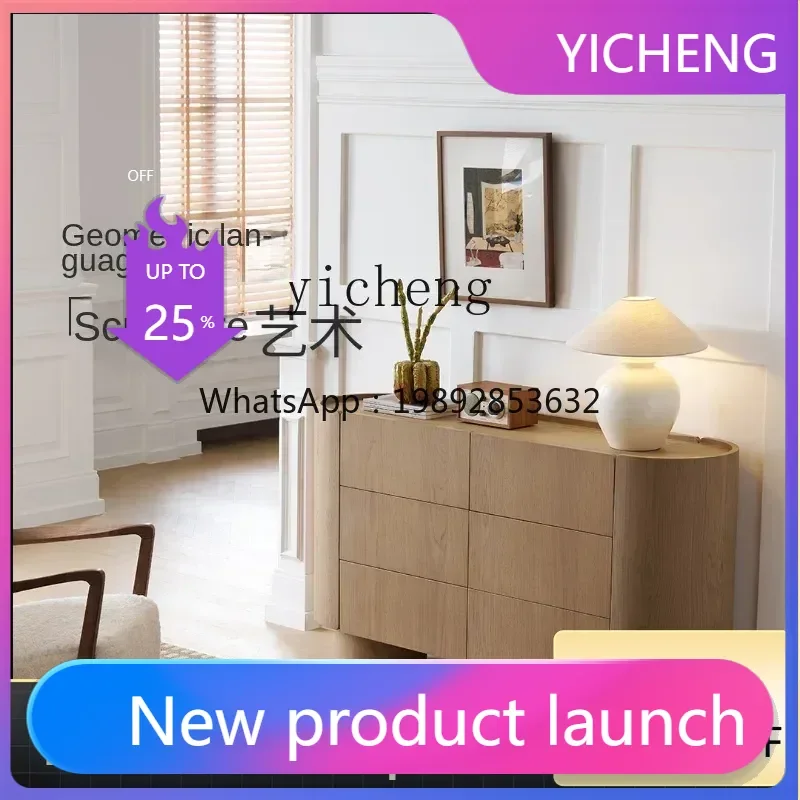 

LYY Living Room Wall-Mounted Storage Sideboard Cabinet Vintage Log Style Storage Chest of Six Drawers