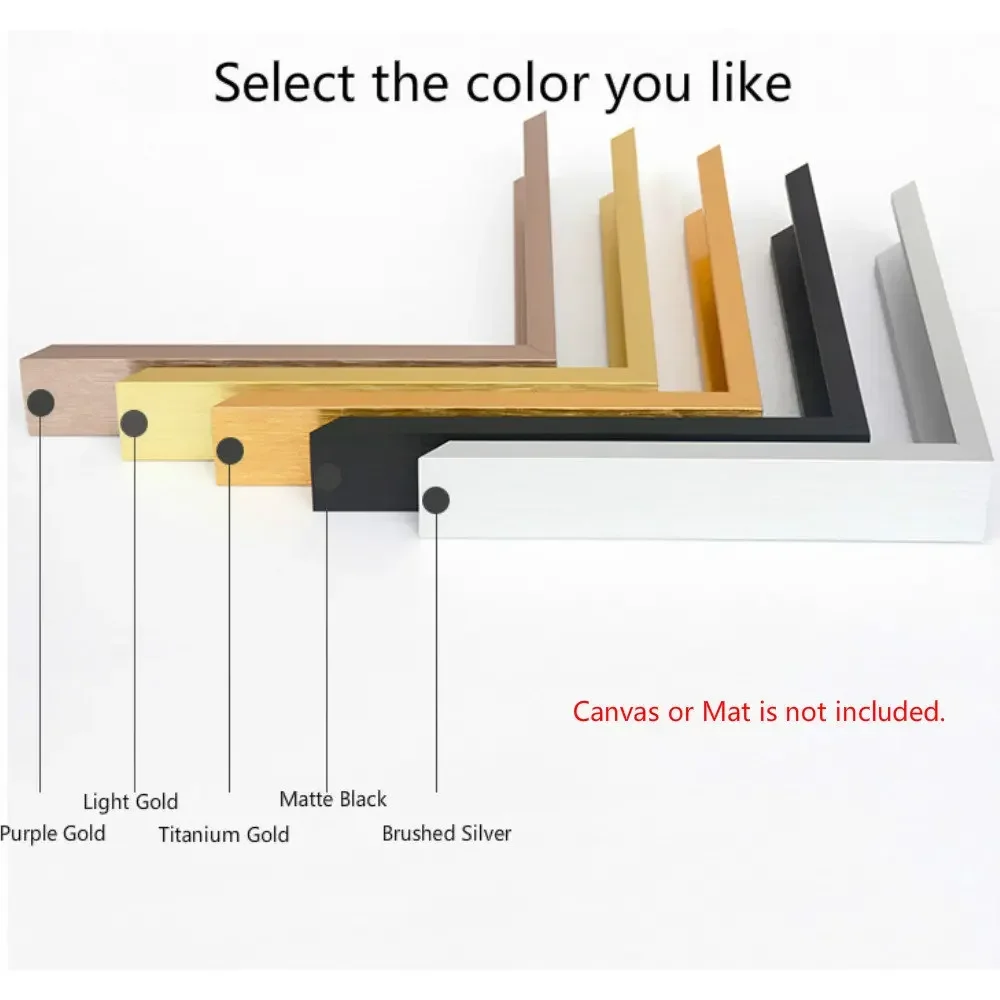 

Самодельная рама из алюминиевого сплава с плавающим холстом, металлическая рама с узкими краями для рисования, простая Настенная картина на заказ, домашний декор большого размера