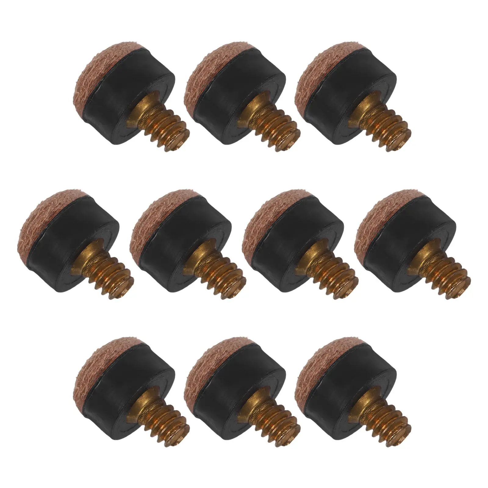 

10Pcs Screw on Pool Cue Tips 11Mm Replacement Billiard Snooker Pool Stick Repair Accessories for Cue Stick Control Precision