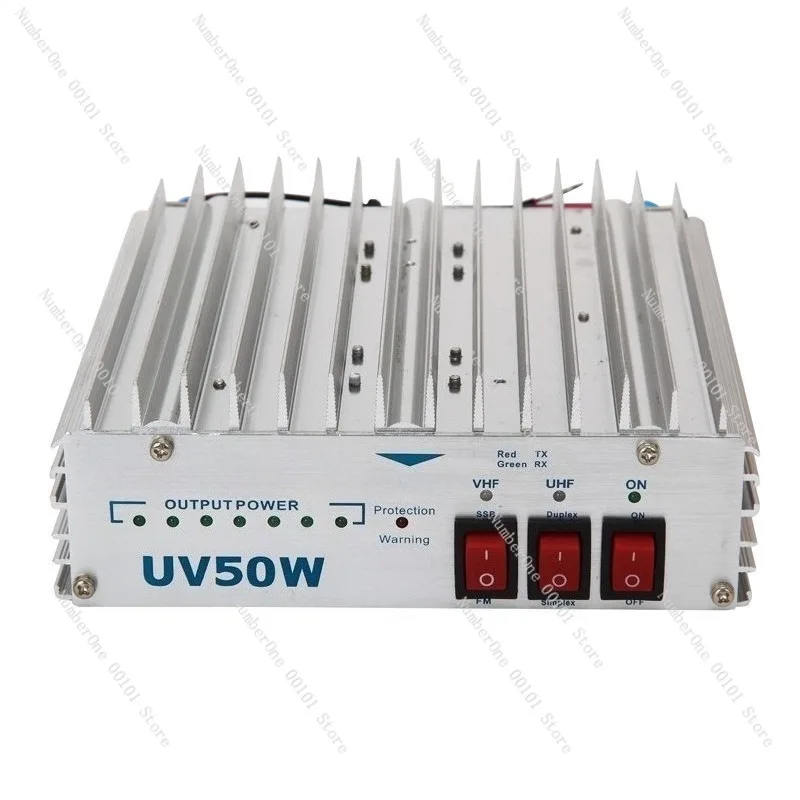 UV Dual-Stage Amplifier Walkie-Talkie Power Amplifier BJ-UV50W Full-Mode Single-Side Power Amplifier 30 Kilometers