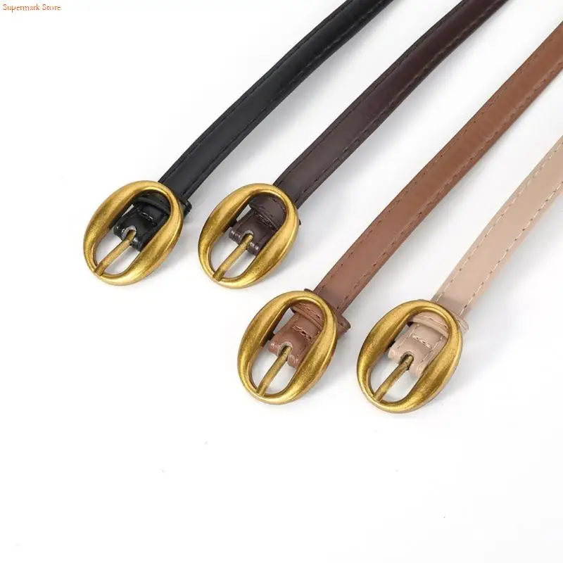 Q5WE Durability PU Leather Belts In Retros Features Simple Adjustment Mechanism For Custom Comfortable And Long Terms Use