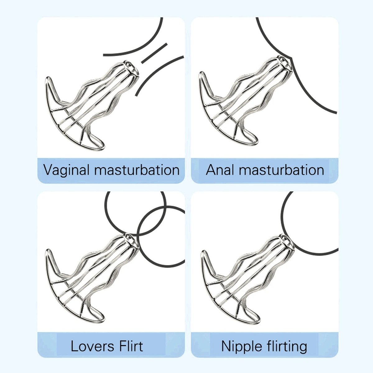1PCS Hollowed-out metal gourd-shaped anal plug, anal expansion training, anal m… - Image 2