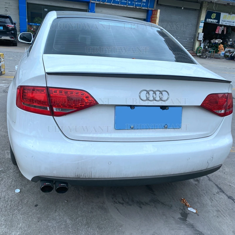 Voor Audi A4 B8 B8.5 Spoiler 2009-2016 Abs Plastic Ongeverfde Kleur Achterspoiler Kofferbak Lip Boot Cover Auto Styling