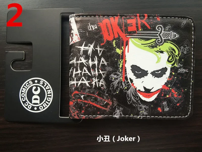 DC Anime Figure The Joker Harley Quinn Short Style Embossed Poly Urethane Wallet Coin Purse Card Bag Unisex Fans Birthday Gifts