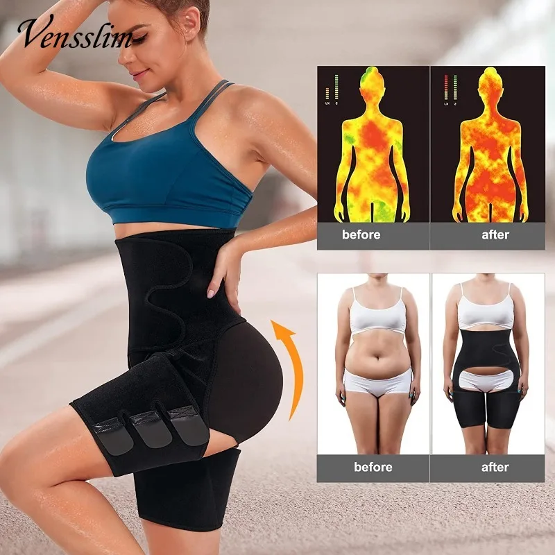 Women\'s Sweat Corset Polymer Shapewear High Waist and Thigh Trimmer Tummy Control Sauna Effect Waist Trainer Belt Abdomen Shaper