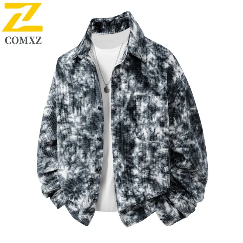 COMXZ Autumn Jacket Men New Classics Turndown Collar Adventure Windproof Workwear Outdoor Mountain Lightweight Jackets