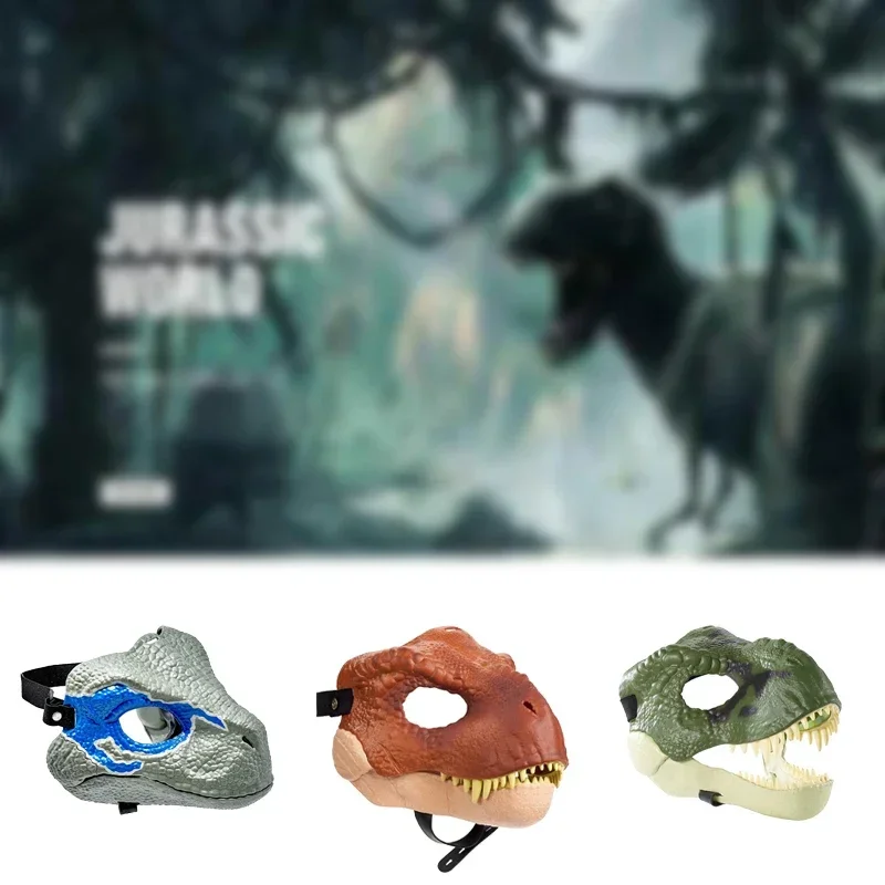 2024 Cosplay costume Fear Mask Stress relief toy can open mouth Dinosaur mask latex horror dinosaur headdress Halloween party