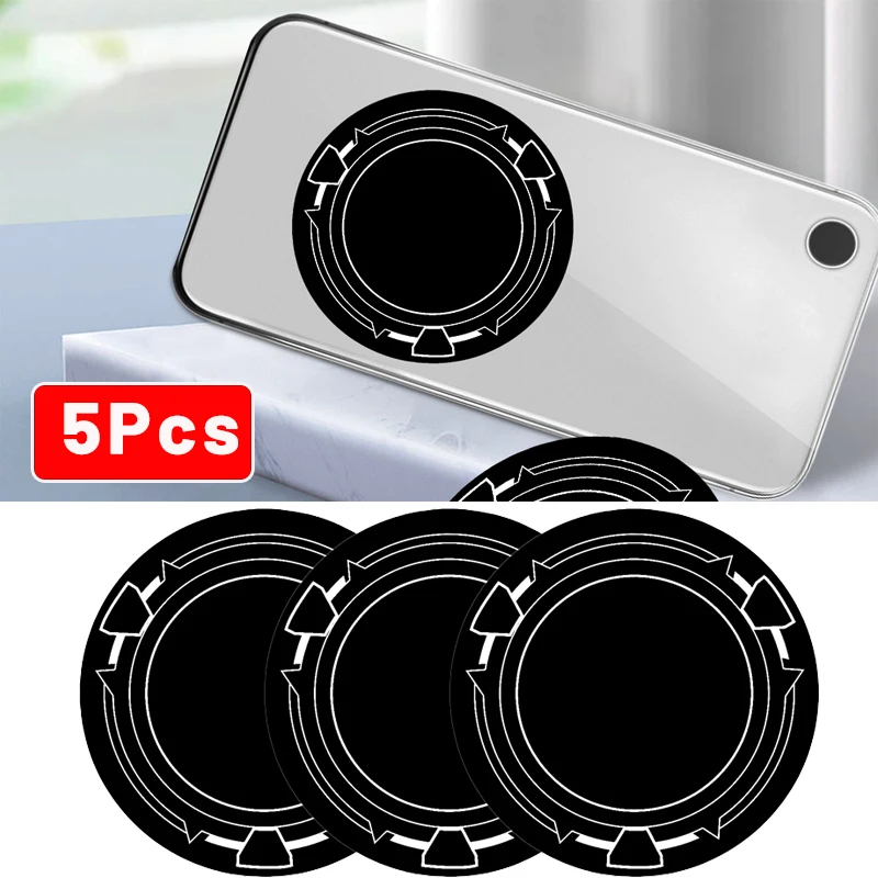 5/1Pcs Metal Plate For Cell Phone Radiator Cooler Sticker Game Cooling Fans Plate For Mobile Phone Magnetic Holder Plates