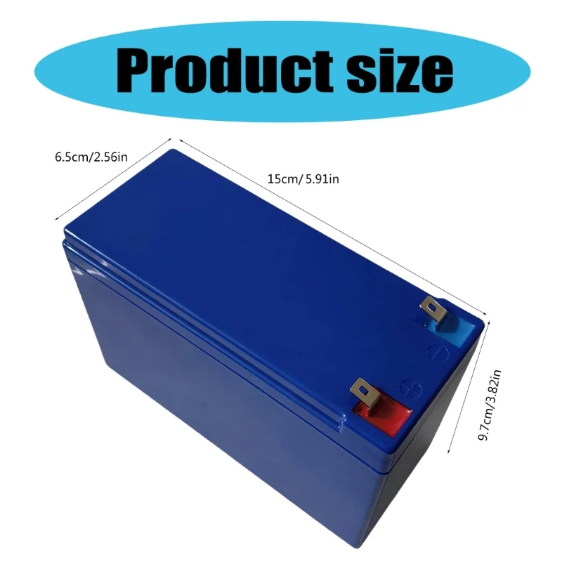 12V7 Lithium Battery Box, Fit 18650 Cells Empty Box Sealed ABS Constructions to Prevent Rain Damage Most Safe