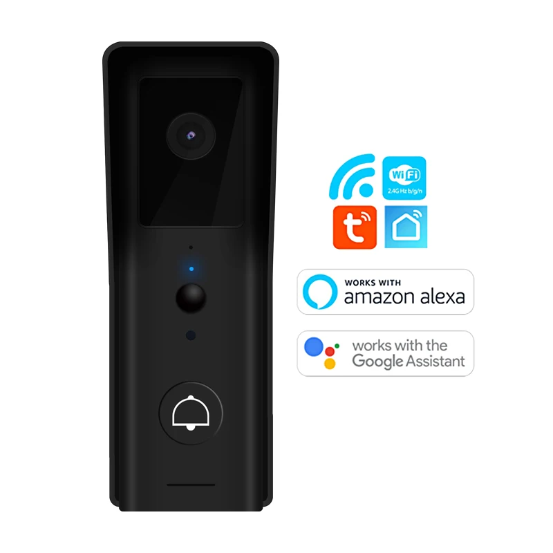 

Wireless Tuya Wifi Smart Video Doorbell Alexa Google Assistant 2-way 1080p Camera Intercom Door Bell