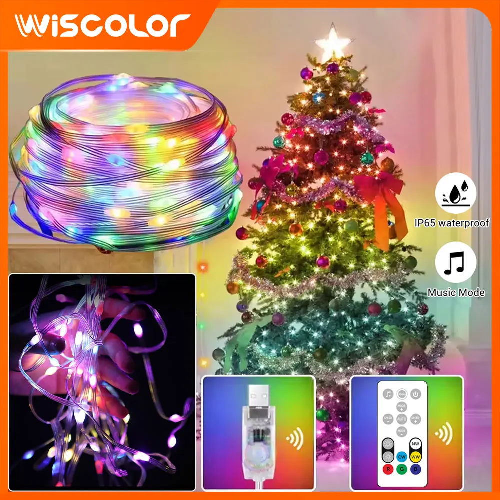 RGBIC Car Ambient Light LED Strip Interior Atmosphere USB Lamps Decorative Music Control Universal Car Foot Automobile Lighting