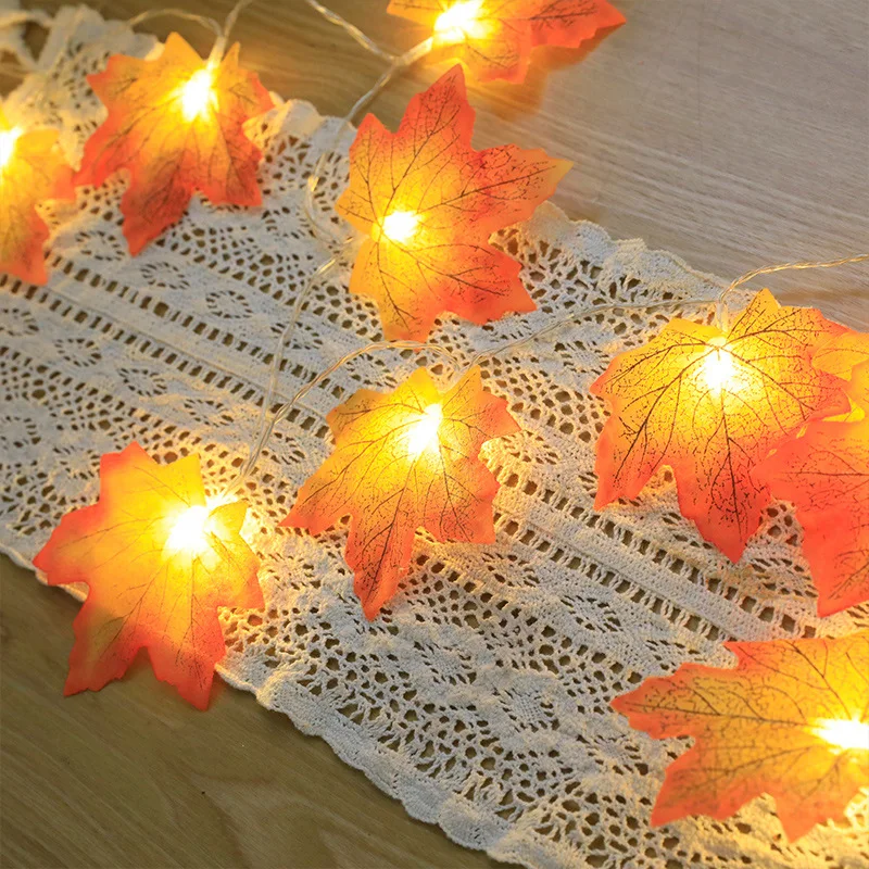 

LED Maple Leaf Light String Indoor Outdoor Restaurant Bedroom Decoration Light Wedding Christmas Thanksgiving Scene Layout Lamp