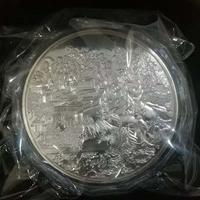 Rare Shanghai Mint Ag999 silver coin, a picture of a beautiful woman reading a book
