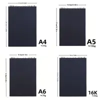 Professional 30 Sheets 8K 16K Coil Sketchbook Spiral Bound A4 A5 A6 Thick Drawing Paper Eco-Friendly Acid Free Artist Sketch Pad 5