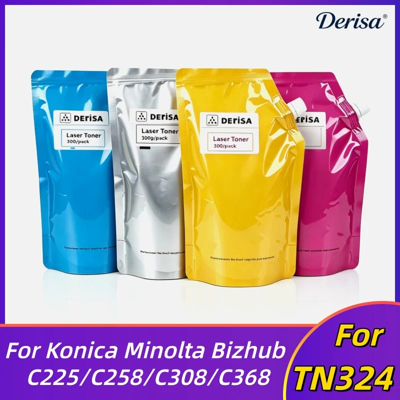 300g/bag TN324 Toner Powder For Konica Minolta Bizhub C225 C258 C308 C368 High Quality tn324 Color Toner Cartridge Refill