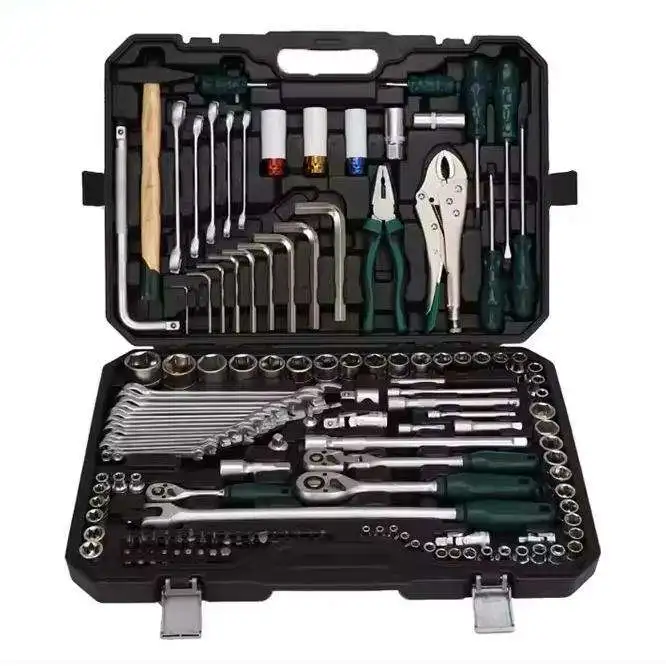 Aluminum 132PCS Car Repair Hand Tool Kit Combo Tools Set with Hard Case 1 Year Warranty OEM Customization Supported