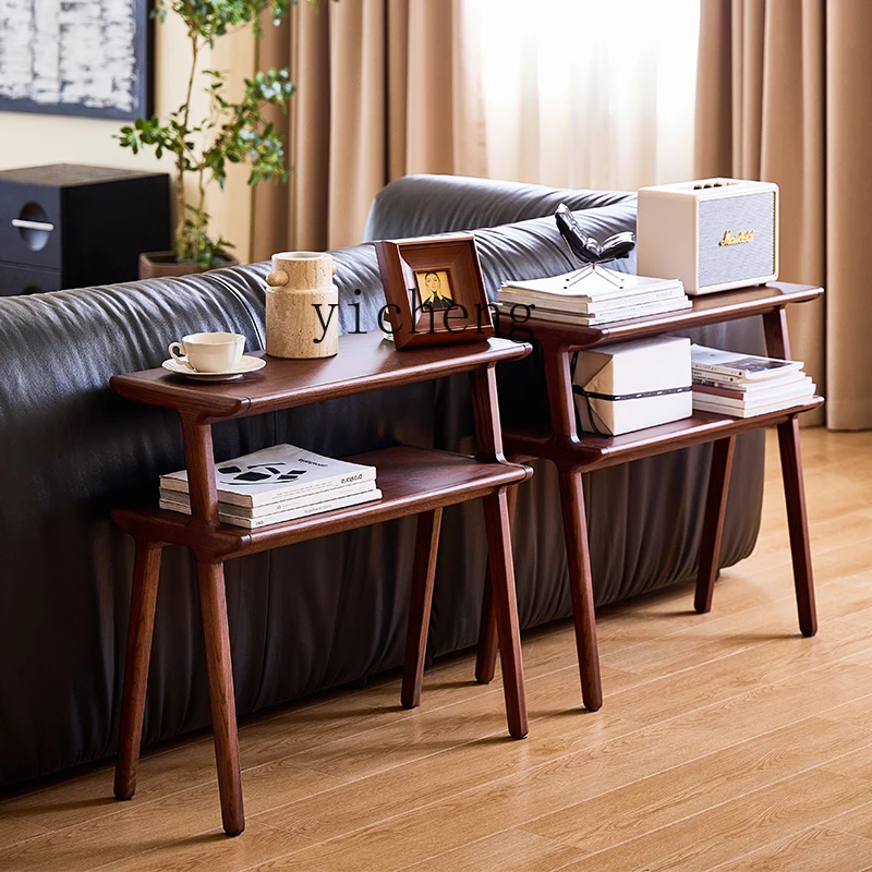 DSA shelf living room sofa small apartment medieval double-layer storage bedroom bookshelf solid wood edge few