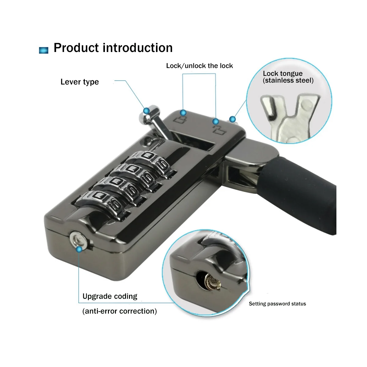 Замок для ноутбука 7000 дюйма, 3x5 мм