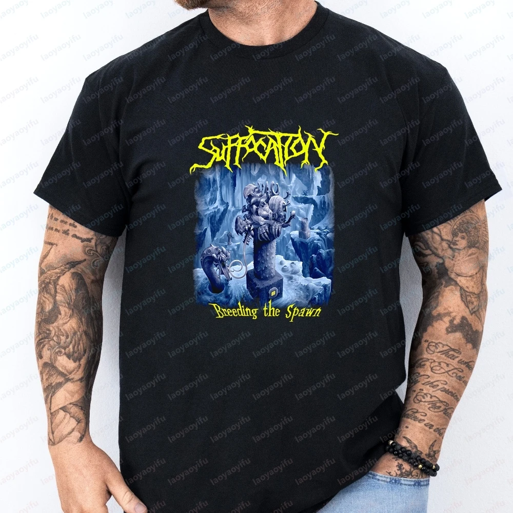 Metal Band Suffocation Band's Summer Men's and Women's Versatile Stylish Short-sleeved T-shirts and Tank Tops