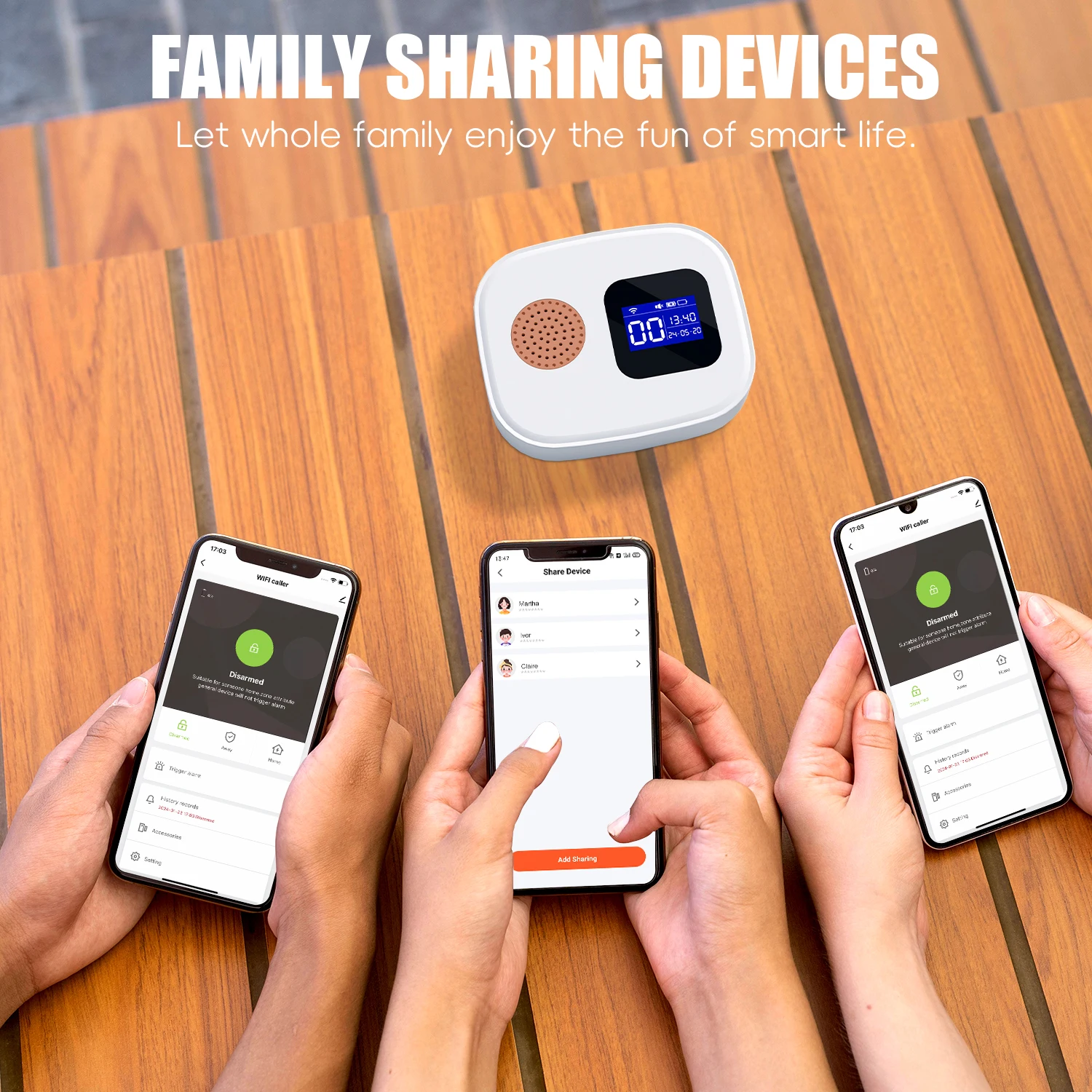 Emergency Call Button for Seniors, Tuya WiFi Alarm System Home, Seniors Emergency Call Receiver x 1 + Call Button x 2, Compatib