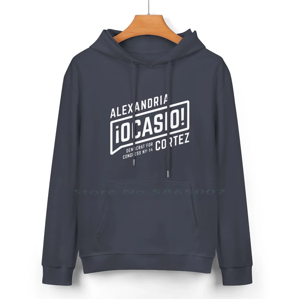 Untitled Pure Cotton Hoodie Sweater 24 Colors Alexandria Aoc Socialism Democrat Congress 100% Cotton Hooded Sweatshirt For