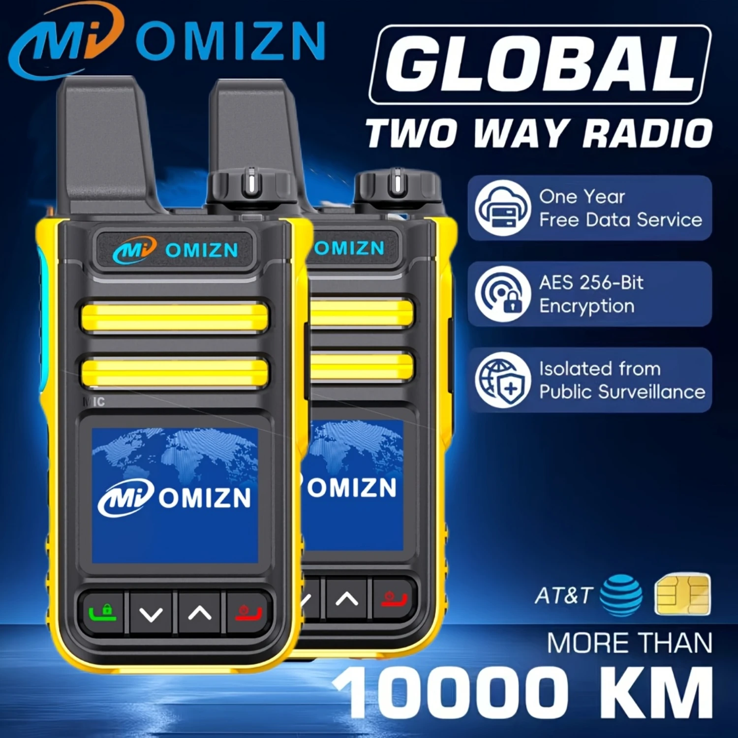 OMINZ Walkie Talkie Professional Network Radio Long Range Camping Waterproof IP65 4G Walkie Talkies Portable Commercial Use G3