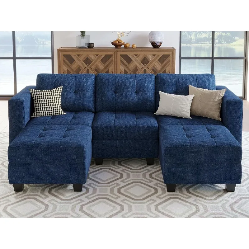 

Modular Sectional Sofa Couch with Double Chaises U Shaped Sectional Sofa Modular with Storage Seat Modular Couch with Re