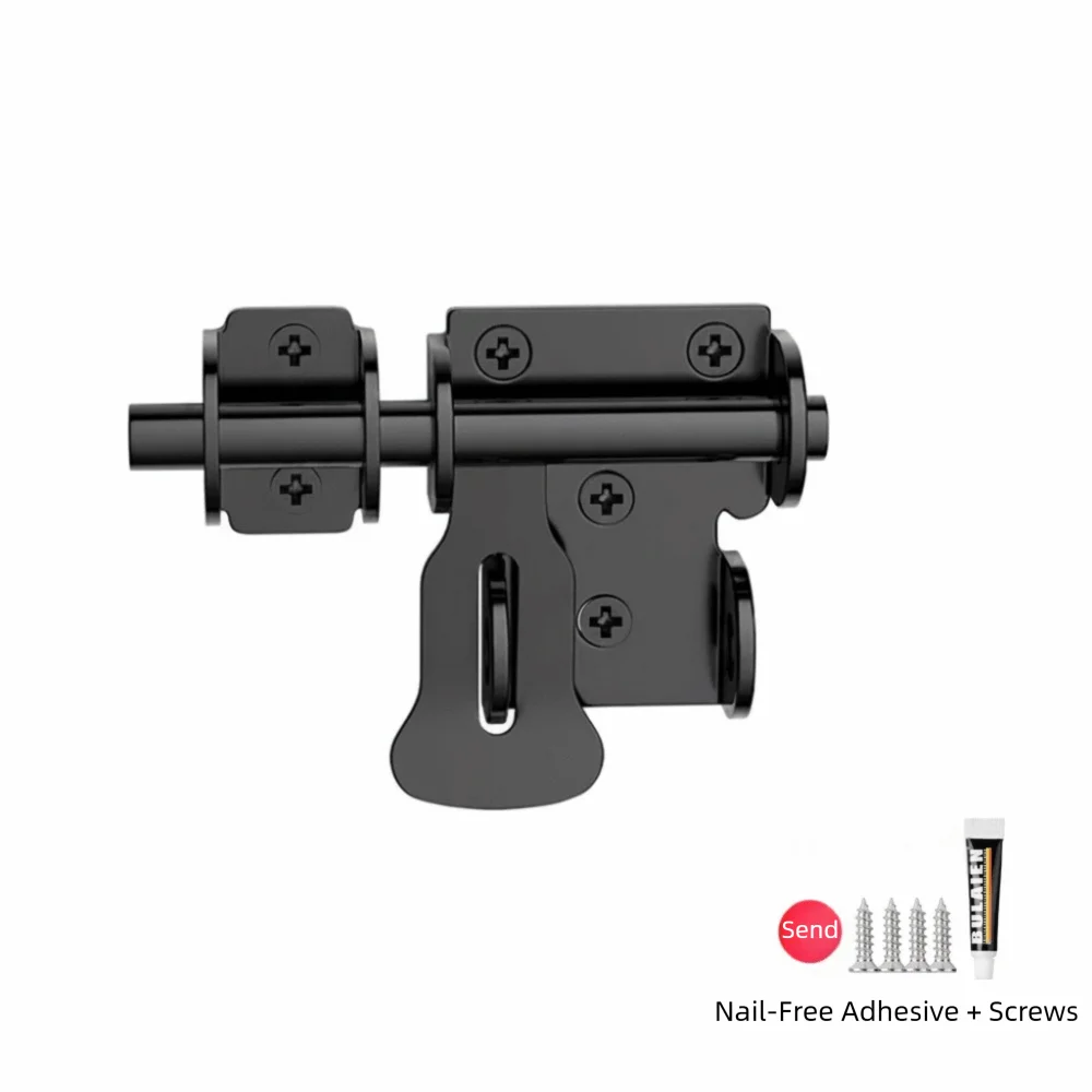 Loquet de porte en acier inoxydable avec vis, boulons coulissants solides, verrou de sécurité pour p
