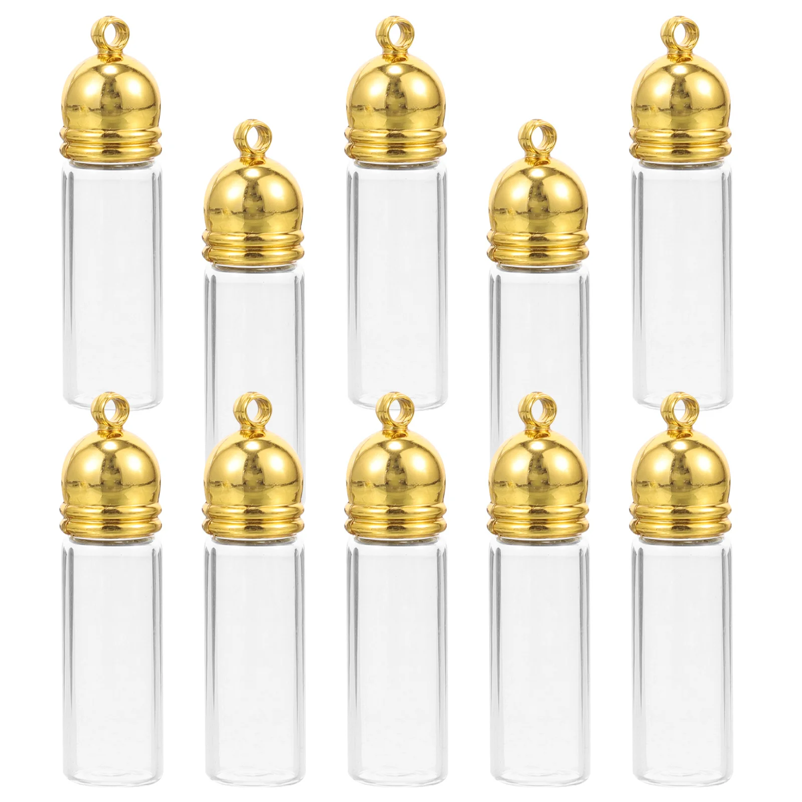 

10Pcs Small Glass Bottles with Stopper Tiny Wishing Jars for Memory Storage DIY Crafts Necklace Charms Decoration