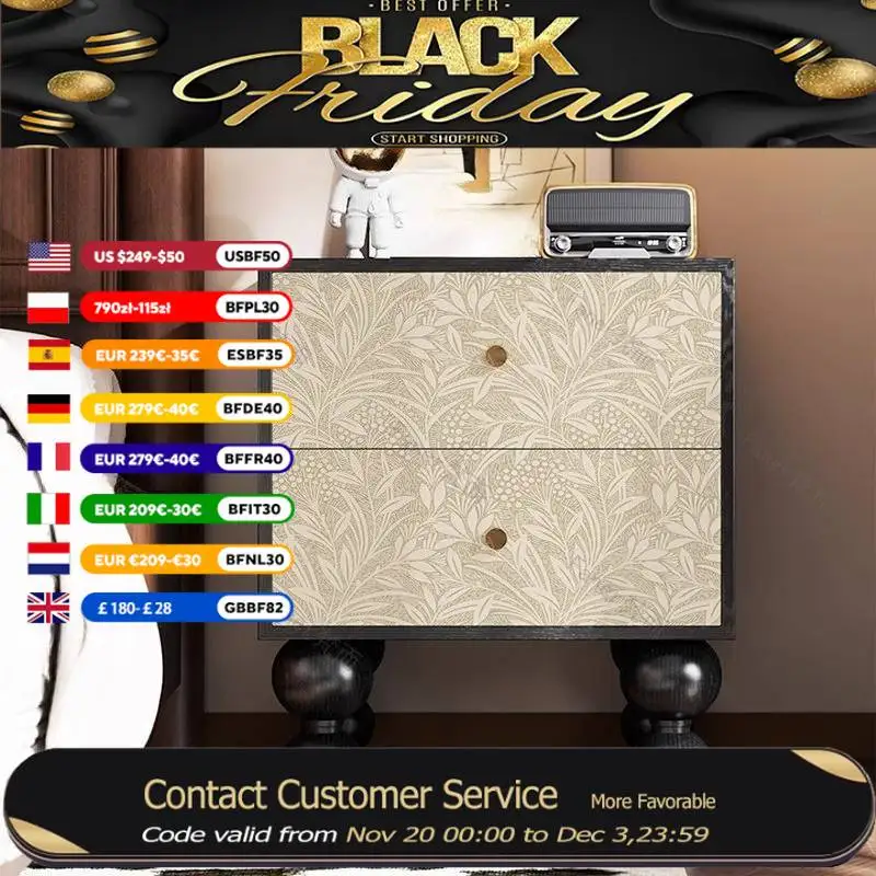 

Luxury Bedroom Bedside Table Designer Vintage Minimalist Dining Bedside Table Cabinets Bookshelf Mesitas De Noche Furniture