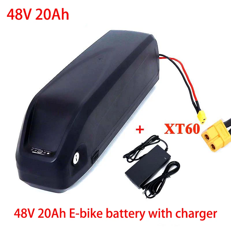 48V 20Ah hailong battery 48V battery with 30A BMS and USB port for 48V 250W 350W 500W 750W 1000W lithium battery gift charger