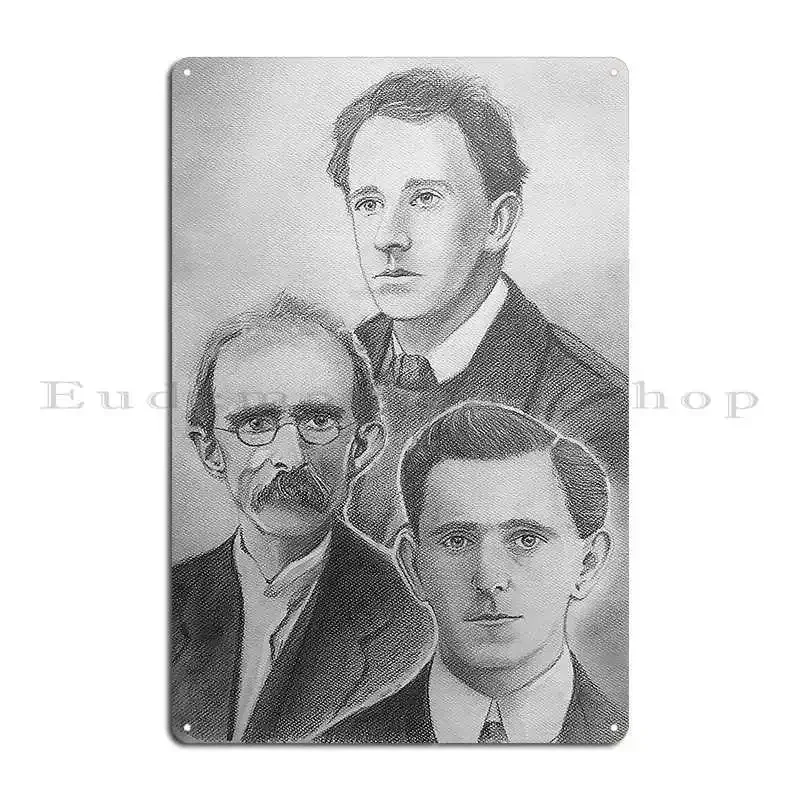 Irish Proclamation Portraits Wall Art Print Metal Plaque Poster Wall Custom Customize Printing Sign Personalized Tin Sign Poster